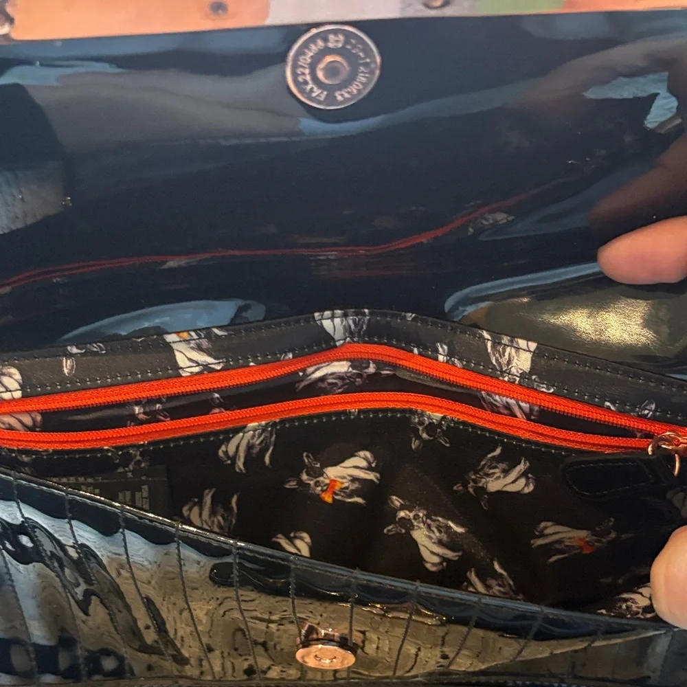 Ted Baker Glossy Black Clutch - Picture 4 of 6